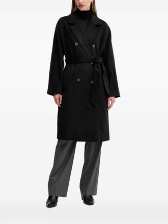 DKNY double-breasted belted coat - Black
