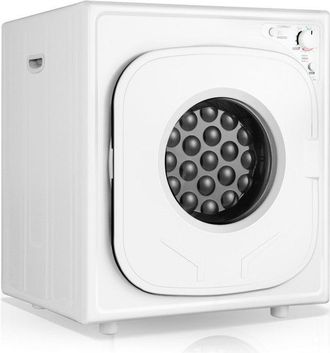 Costway 1500W Compact Laundry Dryer with Touch Panel-White