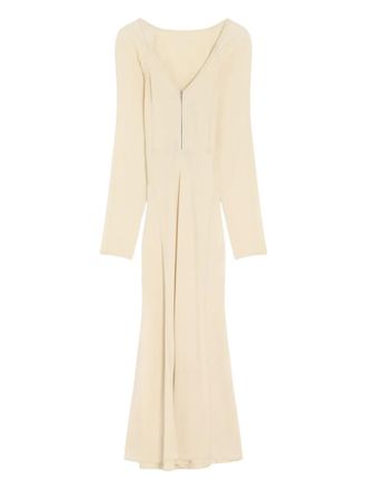 Christophe Lemaire half-zip raglan-sleeve midi dress - women - Fabric - 34 - Yellow