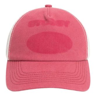 St&uuml;ssy Ghost Logo Trucker Cap Red 1311207-RED