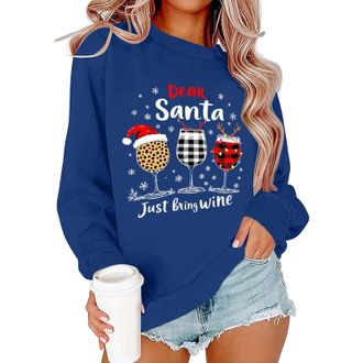 Generic Funny Xmas Jumpers for Women Uk Funny Christmas Sweatshirt for Women Oversized Sweatshirt Uk Thermal Jumpers Christmas Sweaters Pattern Womens Sweater
