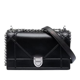 Dior Pre-owned Cross Body Bags, female, Black, Size: ONE SIZE Pre-owned Diorama Crossbody Bag
