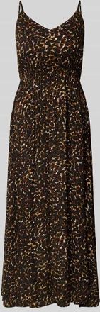 Ichi Midikleid aus reiner Viskose Modell Marrakech in Black, Gr&ouml;&szlig;e XXL