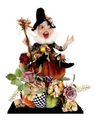 Mark Roberts Handmade Thanksgiving Elf On Pumpkin Large