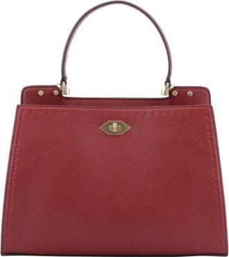 Pourchet Trianon GM - Dames - Handtassen - Rood - ONE Size - Leer - Tassen