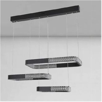 Trade Shop Trade Shop Traesio - Trade Shop - Sospension Led Ranges 68 W 3 Retangles Telecommendation Nero 32101