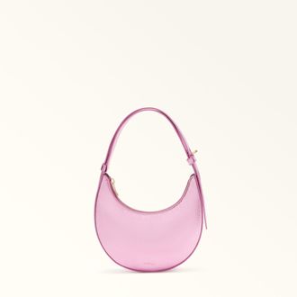 Furla Delizia Borsa Mini Sakura Rosa Pelle Di Vitello Piuma Metal Donna