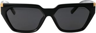 Tiffany & Co. Onregelmatige Zonnebril - unisex - Accessoires - Zwart - Maat: 56 MM