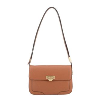 Pourchet Tassen, Dames, Bruin, ONE Size, Leer, Auteuil Crossbody Tas