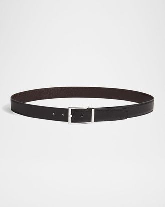 Ferragamo Men & apos;s Double Adjustable Leather Belt