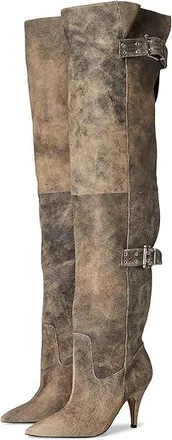 Steve Madden Baddie Womens Boots Brown Distressed : 9.5 M, Synthetic