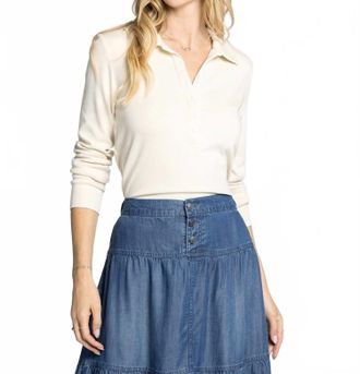 Thread & Supply Lucy Collared Top In Off White