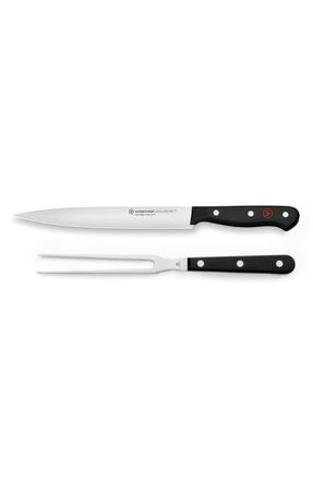 W&uuml;sthof Gourmet 2-Piece Carving Set in Black at Nordstrom