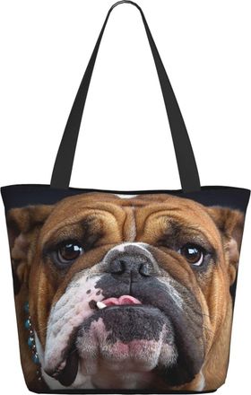 AOOEDM Bulldog Face Ladies Shopping Bag 13x11x7in.The Perfect ValentineS Day Gift.It Is The Best ValentineS Day Gift For Mom, Daughter, Wife,Etc