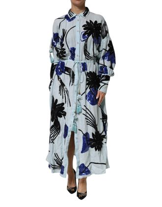 Christian Pellizzari Sequin Embellished Shirt Maxi Womens Dress (Pre-Owned)