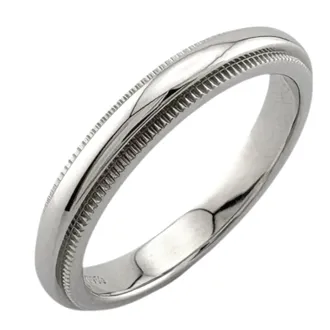 Tiffany & Co. Silver Platinum 950 Band Ring (Pre-Owned)