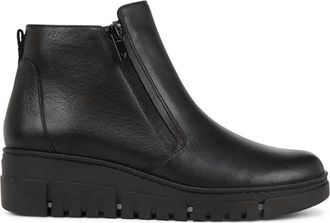 Vionic Womens Uptown Sur Ankle Boot In Black Leather