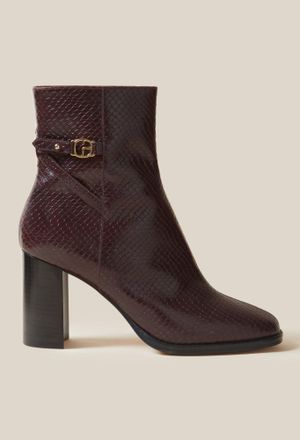 Claudie Pierlot Bottines effet serpent cuir vernis
