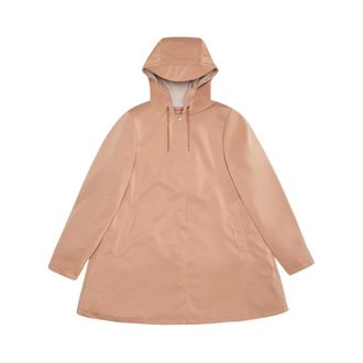 Rains Light Jackets, female, Pink, Size: XS A-line Trapezoid Jacket with Hood