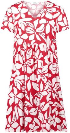 Vera Mont Katoenen Zomerjurk - Dames - Korte kleedjes - Rood - 3XL - Katoen - Kleedjes