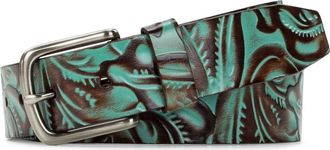 Patricia Nash Pelosa Leather Belt in Turquoise at Nordstrom Rack, Size Small