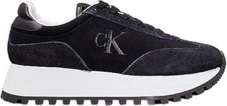 Calvin Klein Retro Laceup Runner Sneakers - Dames - Sneakers - Zwart - 39 EU - Su&egrave;de - Schoenen