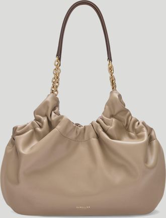 DeMellier The Midi Miami in Dark Sand Smooth Leather Shoulder bag