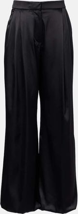 Nina Ricci Pantaloni a gamba larga in raso di misto seta