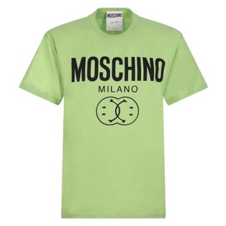 Moschino Milano Double Smiley Groen T-shirt