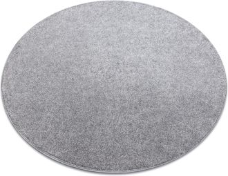 RugsX Rugsx - Alfombra San Miguel Plateado 92 Llanura Color S&oacute;lido Grey Circulo 150 Cm