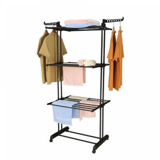 Herzberg Herzberg Hg-8034bb: Perchero M&oacute;vil Para Ropa - Negro