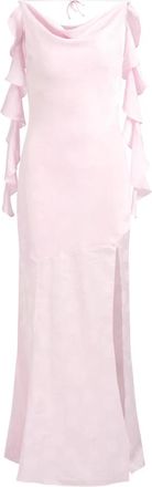 Rotate Maxi Waterval Jurk - Dames - Avondkleed - Roze - S - Polyester - Kleedjes