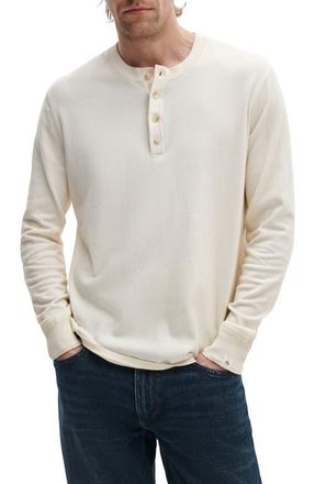 Rag & Bone Washed Cotton Henley in Chalk at Nordstrom, Size X-Large