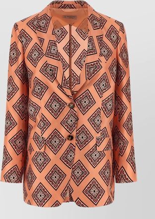 Alberto Biani blazer jacket tie pattern long sleeves