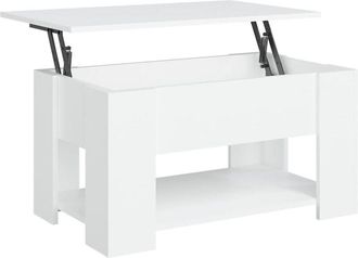 vidaXL Vidaxl - Coffee Table White 79x49x41 cm Engineered Wood
