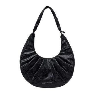 Karl Lagerfeld Hobo Tas - Dames - Tassen - Zwart - Maat: ONE Size Poliester