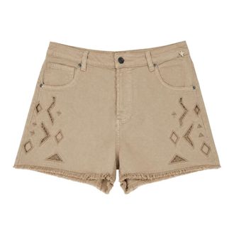 Souvenir Denim Shorts, female, Beige, Size: S pantaloni Denim