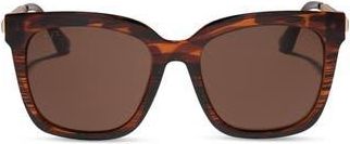 DIFF Eyewear 54mm Hailey Square Sunglasses in Mahogany Tort at Nordstrom Rack