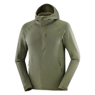 Salomon Outdoor Tops, male, Green, Size: XL Essential Lightwarm HD Hoodie