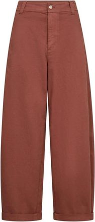 Mos Mosh Pantalones Anchos - Trousers - Mujer - Marr&oacute;n - W25