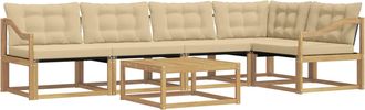 vidaXL Conjunto De Sof&aacute;s De Exterior 6 Uds. Y Beige Vidaxl