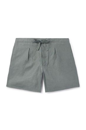 Stòffa Straight-Leg Linen Drawstring Shorts