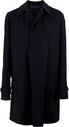Ermenegildo Zegna Navy Longline Wool Coat Size L