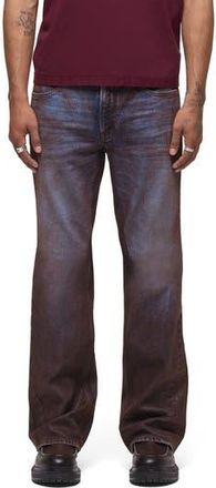 Hudson Walker Kick Flare Jeans in Coated Port at Nordstrom Rack, Size 28