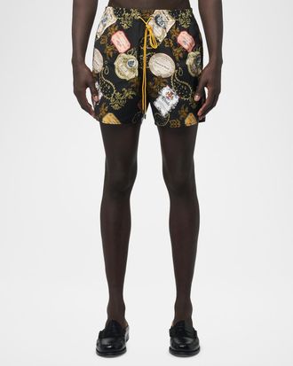Rhude Men & apos;s Vin Bandana-Print Swim Trunks