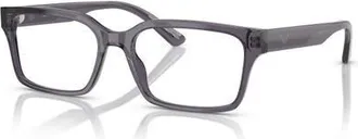 Emporio Armani 55mm Rectangle optical glasses in Grey at Nordstrom