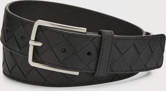 Bottega Veneta Men & apos;s Cintura Intrecciato Leather Belt