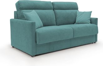 Divani.Store Divani.store - Margot Sof&aacute; Cama Convertible En Tela Suave Impermeable 196 Cm (mat. 160x197) Azul Petr&oacute;leo