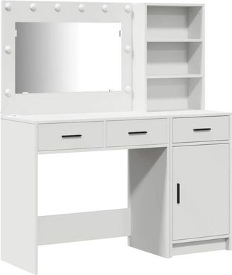 vidaXL Mesa de tocador con cajón 2 pcs Blanco 78.5 x 41 x 135 cm vidaXL