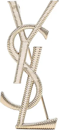 Saint Laurent Cassandre Textured Brooch